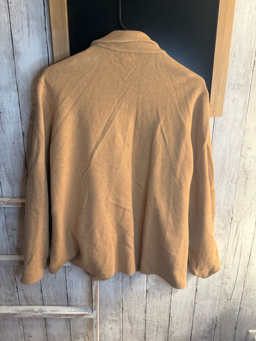 J Crew Schoolboy Sweater Blazer Womens XL Camel Tan Preppy Career Office - Picture 4 of 7